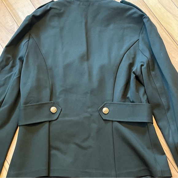 Karen Millen Military Green Zip Front Ponte Jersey Blazer size twelve (12) - Picture 10 of 11
